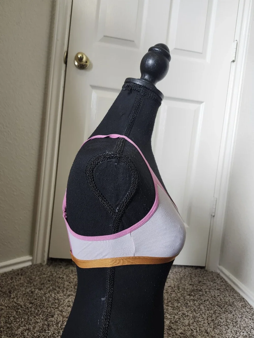 aerie Pink, White & Gold Triangle Bralette